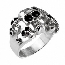 Herren Biker Rocker Edelstahl