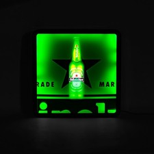 Heineken Bier LED Leuchtreklame Leuchte 40x40 cm inkl. Netzteil Kasten
