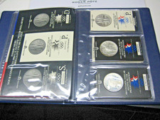 6 x 1 Dollar Gedenkmünzen Silber Olympiade 1983 - 144 Gramm Feinsilber