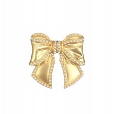 PINETS Brosche Schleifenband Goldschmuck Anstecknadel