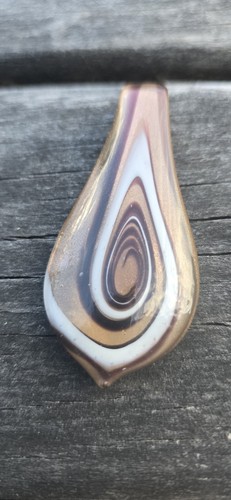 Murano glas anhänger - glas, braun