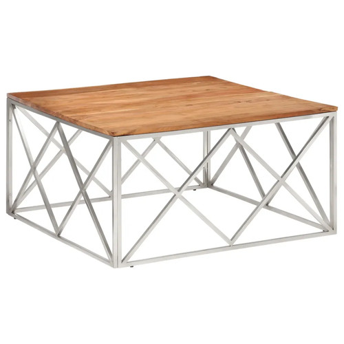 Couchtisch silbern edelstahl - couchtisch,