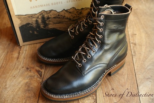 White black leather derby - leather,