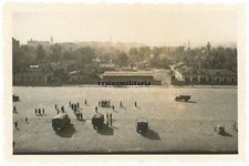 Orig. Foto Panorama Roter Platz mit orthodoxe Kirche Lkw in CHARKOW Ukraine 1942