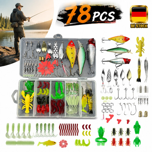 78pcs angelköder köder set - köder,