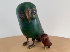 2 sehr schöne Eulen aus Holz