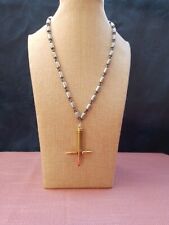 Halskette, Reinigungskette mit Petruskreuz (umgedrehtes Kreuz), u.a. Gothic