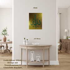 Edles Wandbild "Allah"