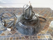 Industrielampe Pendelleuchte alt (Bolichwerke?) Schwarz Emaille
