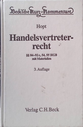 Handelsvertreterrecht 84 - §§,