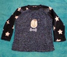 Blauer Jungen Plüsch Pulli Gr. 98/104