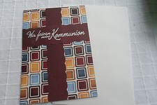 ❤️❤️ 1-12 Einladungskarte Einladung Kommunion Karten braun natur blau handarbeit