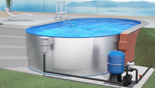 Stahlwandpool oval h120cm - stahlwandpool,