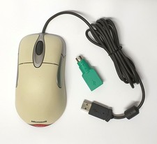 Microsoft IntelliMouse Optical 1.1A - USB / PS/2 - weiß - gebraucht