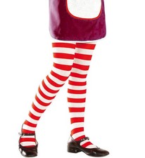 Strumpfhose weiß rot