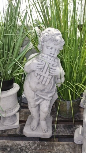 Gartenfigur putte junge - gartenfigur,, mit