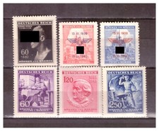 Böhmen und Mähren 1943  1.Todestag  von Heydrich Mi.131 u.a. Falz