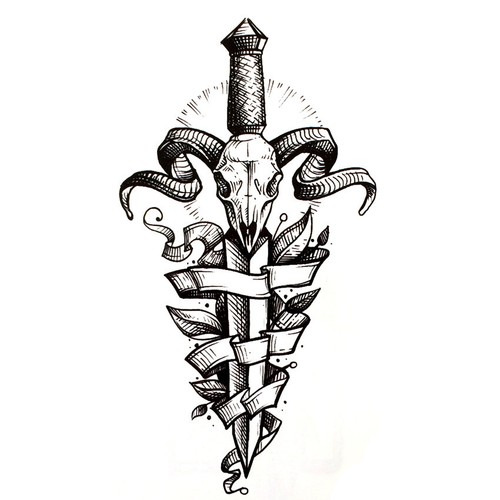 Temporäres tattoo skull - tattoo,