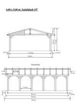 Carport 6,00 x 9,00 m