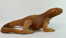 große Echse Gecko ca.28cm Figur DEKO Statue Schnitzerei Holz Holzfigur RD493