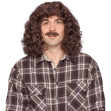 Männer Perücke Braun für