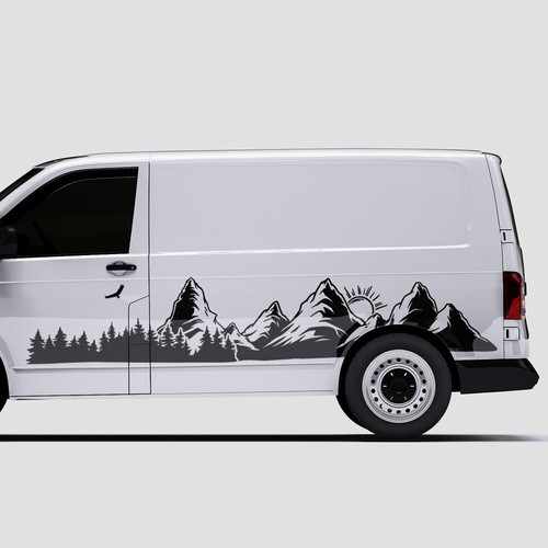 Auto aufkleber berge - auto,