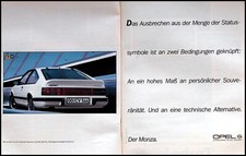 Opel Monza GSE, originale Werbung aus 1984  Doppelseitig !!