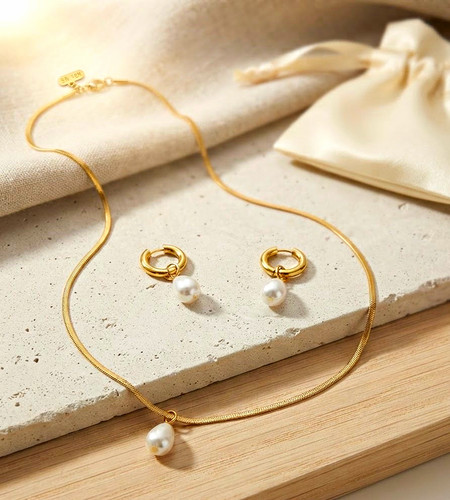 Schmuckset goldfarben metall - schmuckset,