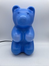 Bärenlampe - Blau ca 30 cm Gummibärchen Vintage Bär Lampe Licht Retro