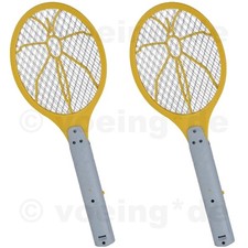 2 Stück Elektrische Fliegenklatsche Fliegen-Klatsche Insektenfalle Bug Zapper