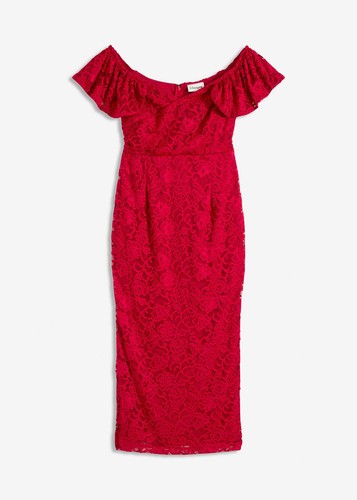 Spitzenkleid mit drapierten