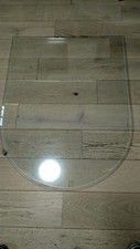 Kaminofen-Glasplatte Rundbogen 85x110x0,8 als Funkenschutz