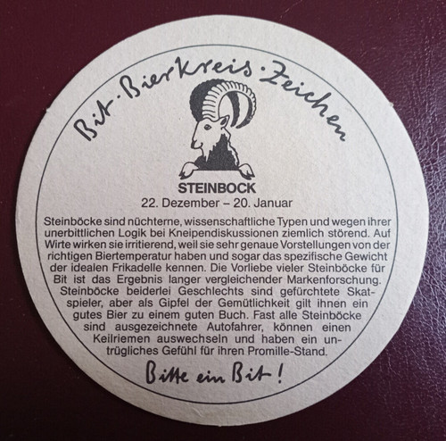 Bierdeckel brauerei bitburger - bierdeckel,