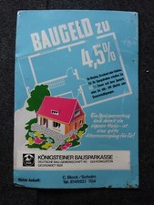 Königsteiner Bausparkasse altes Blechschild um 1960 Königstein