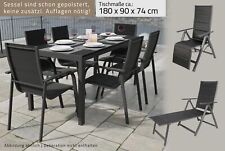 Alu Sitzgruppe Gartenset Gartensitzgruppe Gartenmöbel Set Essgruppe 9-teilig