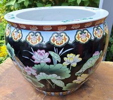 Pflanzgefäss, Übertopf , Fishbowl China, handmade - mit schönem Dekor, Höhe30cm 