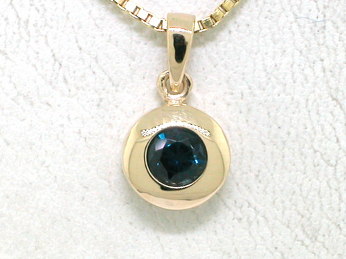 Saphir anhänger 585 gelbgold - 585,