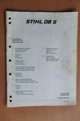 Ersatzteilliste stihl - ersatzteilliste,