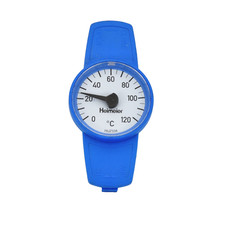 Thermometer für Heimeier Glob Kugelhahn Pumpenkugelhahn blau