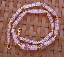 edelsteine24 Atemberaubende Morganit Kette fac. Tyre  187ct- 49cm!! Morg-b14