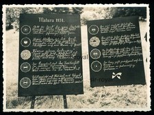 Matura 1931 plaque - 1931, easel