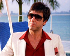 vintage PORSCHE DESIGN 5622 by Carrera black folding sunglasses Scarface 5621