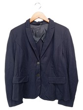 MARC CAIN Blazer Damen Blau Gr. 42 Elegant Business Viskose Mix Langarm