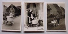 3 alte Fotos - Kinderwagen -