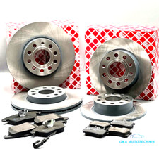 FEBI BREMSSCHEIBEN + BELÄGE VORNE HINTEN für VW GOLF  6 VW TOURAN 1T AUDI A3