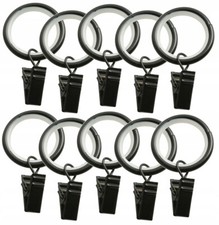 Schwarze Gardinenringe 4 x 26