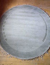 Nepal Teppich Absolut Beste Schurwolle Handgeknüpft 200cm Rund Sehr Dezent