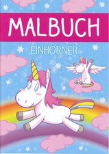 Kinder Malbuch Einhörner mit 32 extragroßen Malvorlagen Ausmalheft 21,1 x 29,7cm