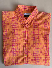 VERSACE  Collection - Herren Hemd kurzarm - Größe M - orange/rot/lila gemustert