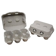 FAIE 6er Eierschachtel grau